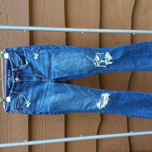 American eagle  outfitters Hi-rise skinny kick crop 8